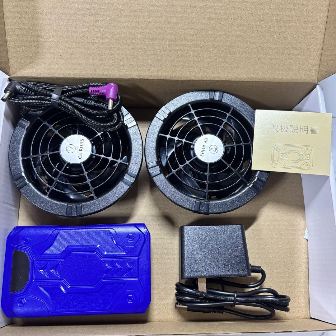 空調服　ファンバッテリー　 空調作業服 30000mAh 暴風ファン 強力冷却