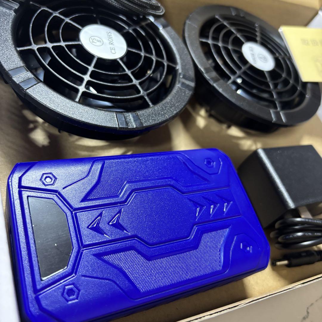 空調服　ファンバッテリー　 空調作業服 30000mAh 暴風ファン 強力冷却