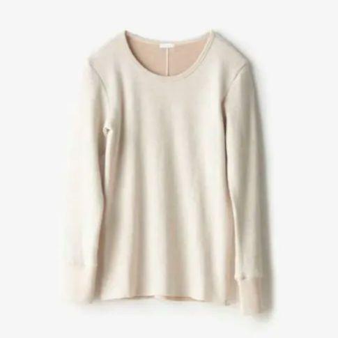 yohaku　茶綿サーマル長袖　Tシャツ　わざわざ