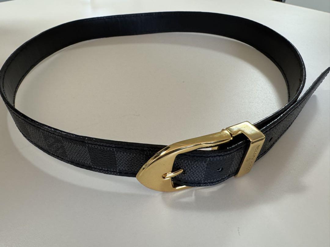 Louis Vuitton ダミエパターン ベルト ブラック LOUIS VUITTON ダミエベルト ブラック - メルカリ