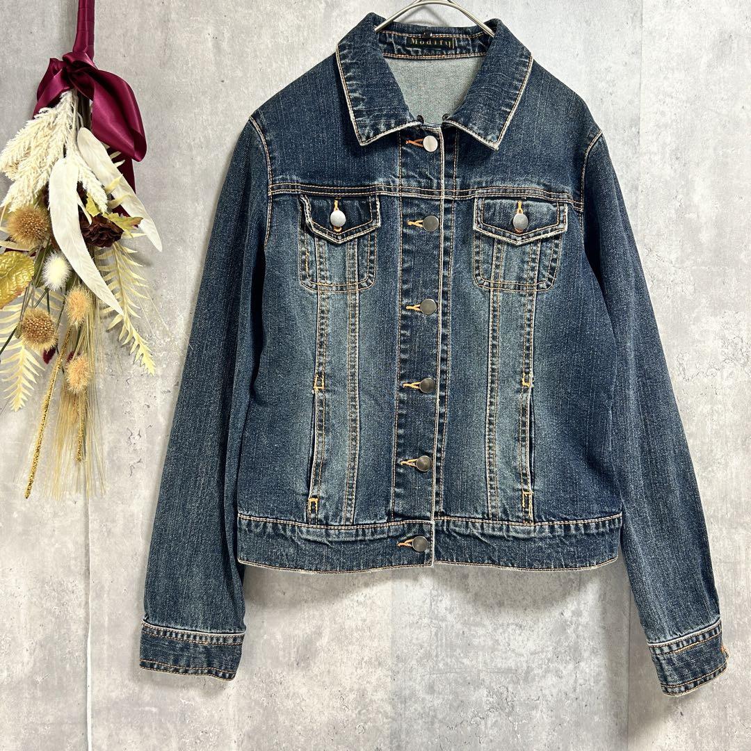 男の子向けプレゼント集結 美品 ブルーフォックス デニムジャケット ファー付 モディファイ ジャケット・アウター