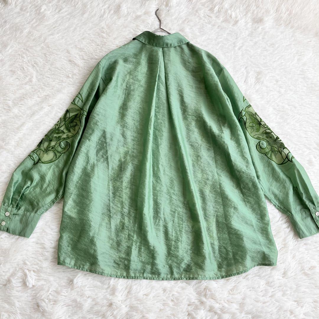 スナイデル 近年 23SS シアーエンブロイダリーシャツ 刺繍 メッシュ F スナイデル 近年 23SS シアーエンブロイダリーシャツ 刺繍