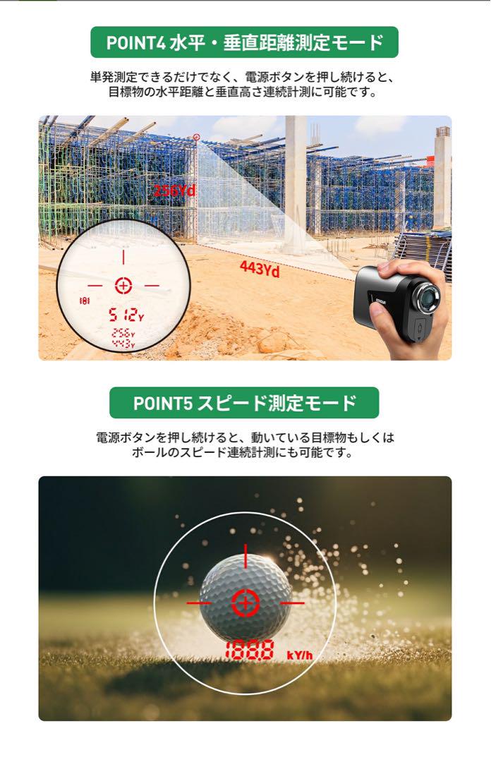 ［新品］送料無料 大人気　EENOUR ゴルフ距離計 U1000RG