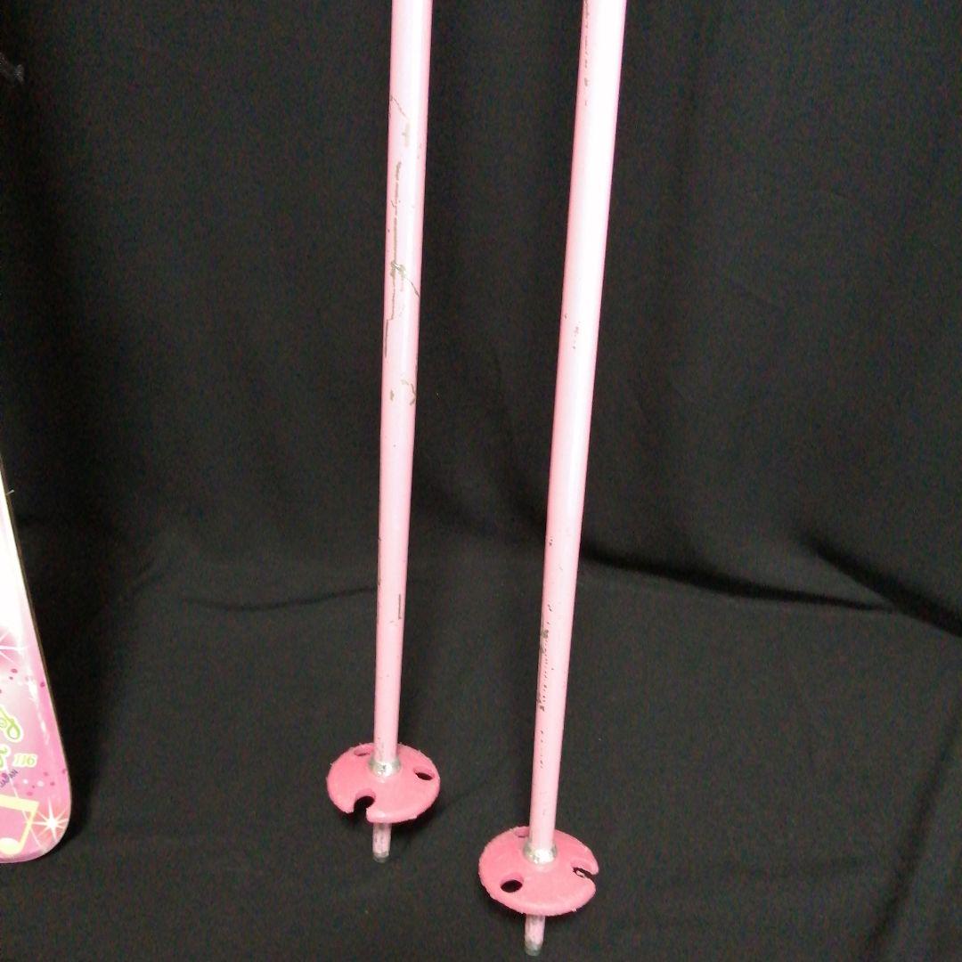 こんちゃん♡ KAZAMA 子供用スキー 板ストックセット 116cm