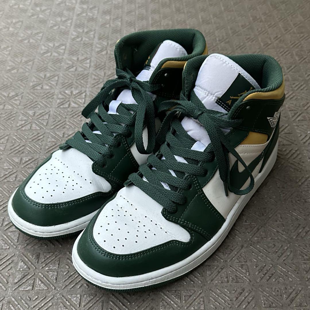 NIKE ジョーダン1 ミッド シアトルスーパーソニックス箱付 9,000円