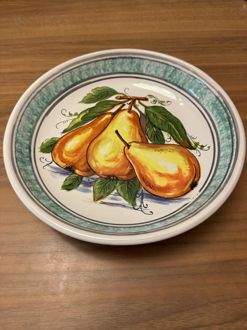 イタリア製　壁掛け絵皿