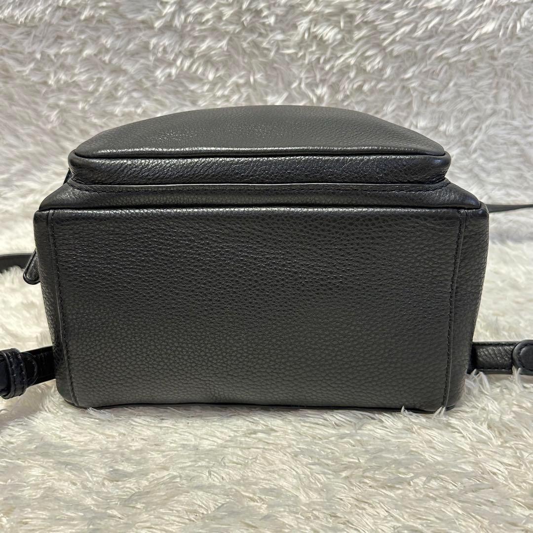 美品】ケイトスペード リュック レザー シボ革 ロゴ金具