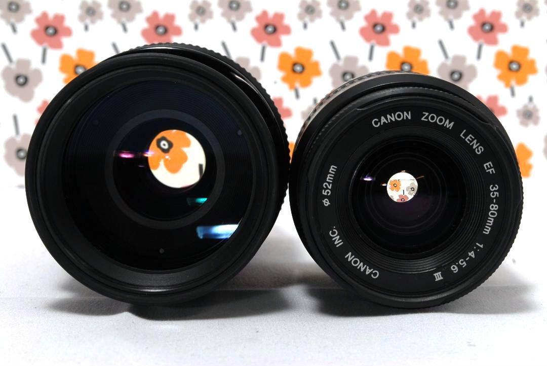 【返品保証】❤Canon Kiss X50❤スマホ転送OK❤ダブルレンズ❤