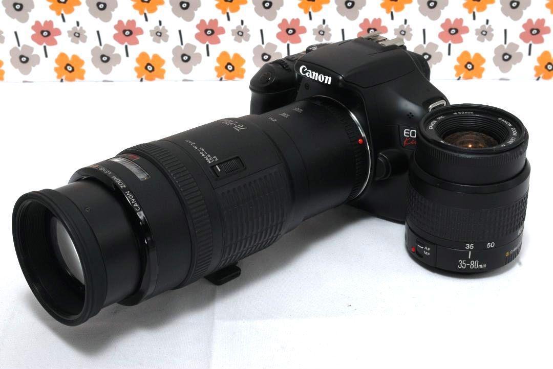 【返品保証】❤Canon Kiss X50❤スマホ転送OK❤ダブルレンズ❤