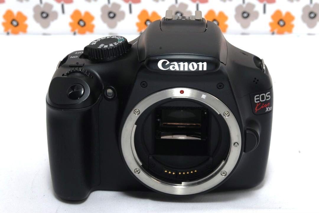 【返品保証】❤Canon Kiss X50❤スマホ転送OK❤ダブルレンズ❤