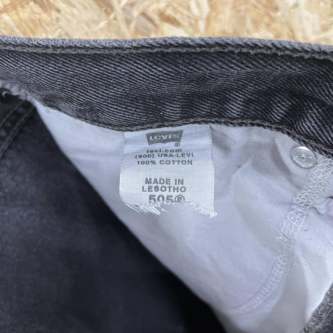 HB282 LEVI'S 505 黒 デニム パンツ W32 L30 カナダ製 90s~00s Levi's 505 Black Denim Pants 黒 W32×L30