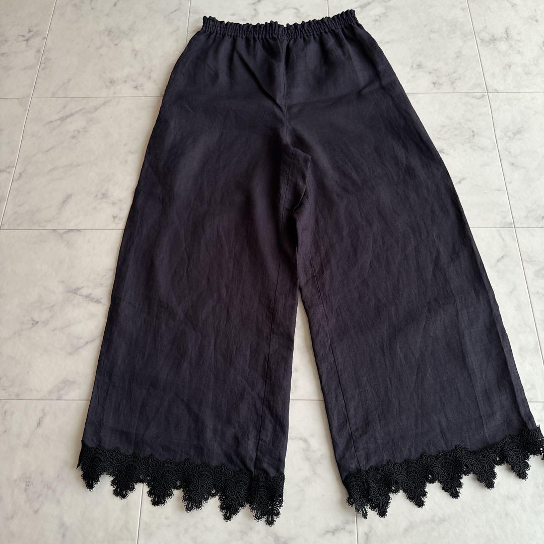 美品　ne Quittez pas ヌキテパ　ラミー　裾レース　ワイドパンツ