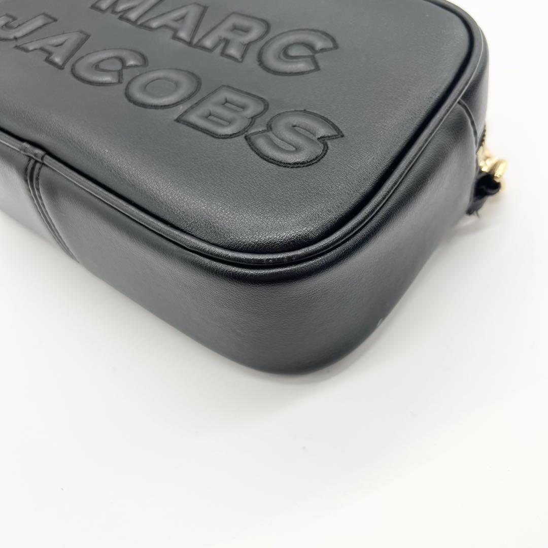 良品✨マークジェイコブス　ショルダーバッグ　エンボス　レザー　黒　FLASH