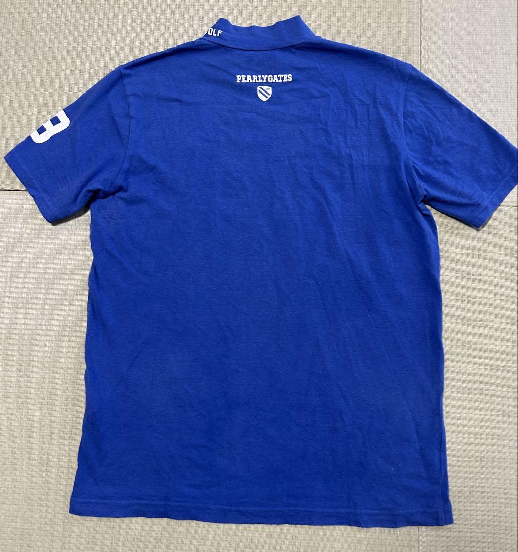 PEARLY GATES ハイネックインナーシャツ　サイズ（5）L 美品】パーリーゲイツ ハイネックインナーシャツ ネイビー×白