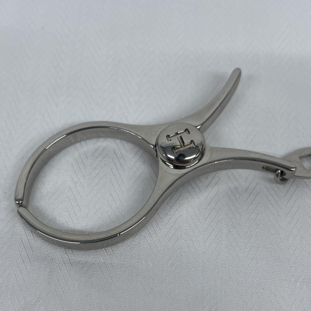 美品　エルメス　グローブホルダー　シルバー　チャーム　チェーン　キーホルダー