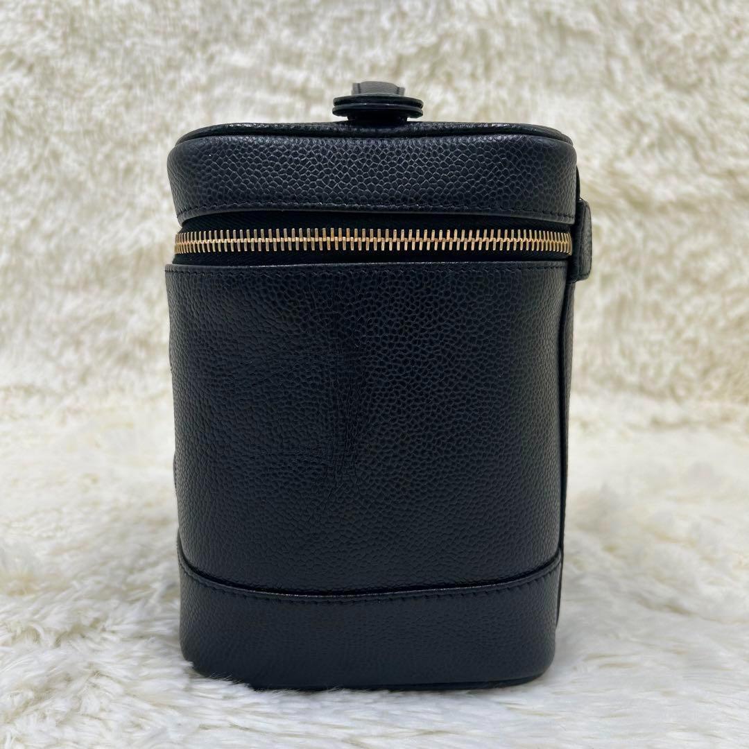 ✨極美品✨ シャネル  デカココ  キャビアスキン バニティバッグ 黒 レザー