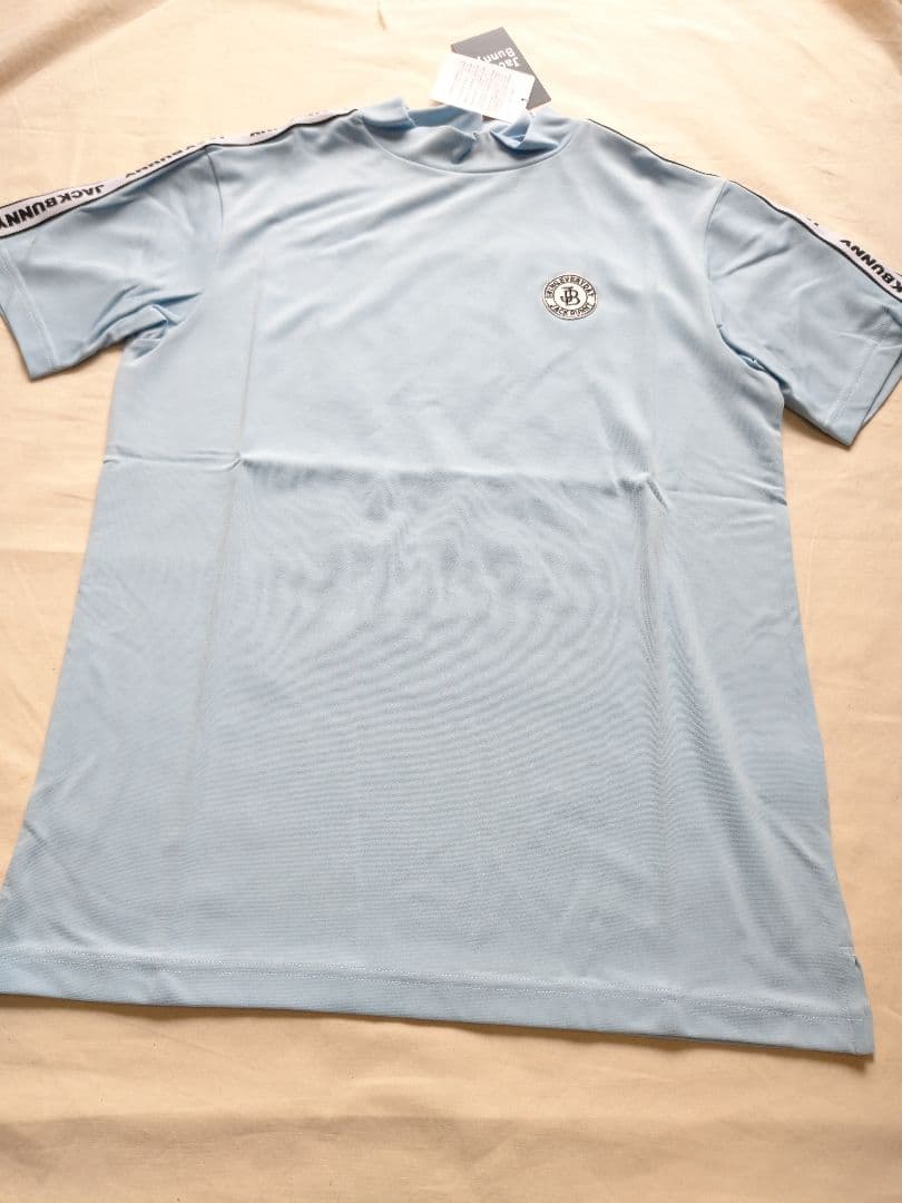 ブルー 3サイズS モックネックシャツ ジャックバニー ゴルフウェアS Jack Bunny!!