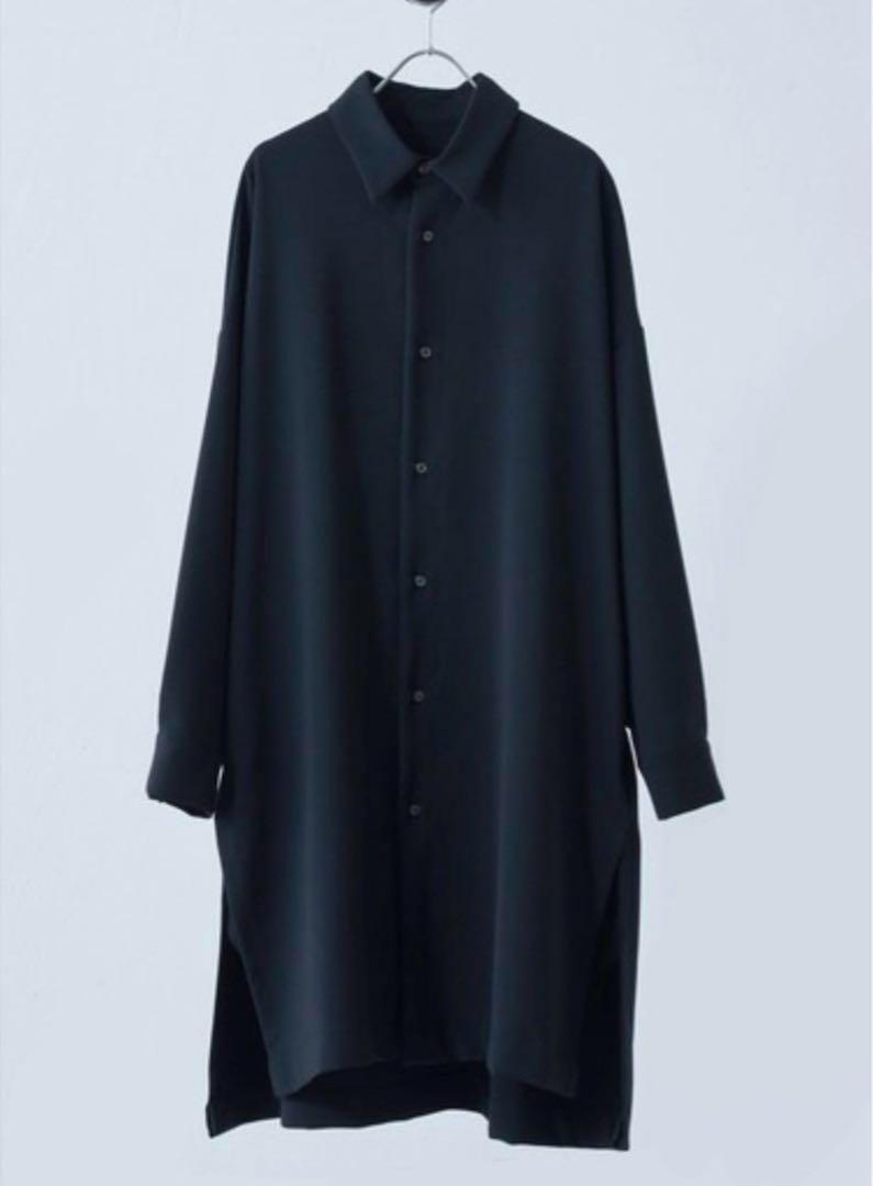 【美品】Lui’s / ビックシルエット サイドスリット シャツコート / 黒