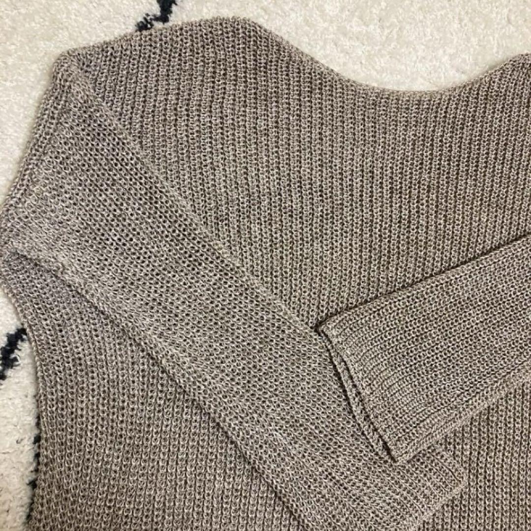 spick and span リネンミックス片畦ルーズプルオーバー　ベージュ