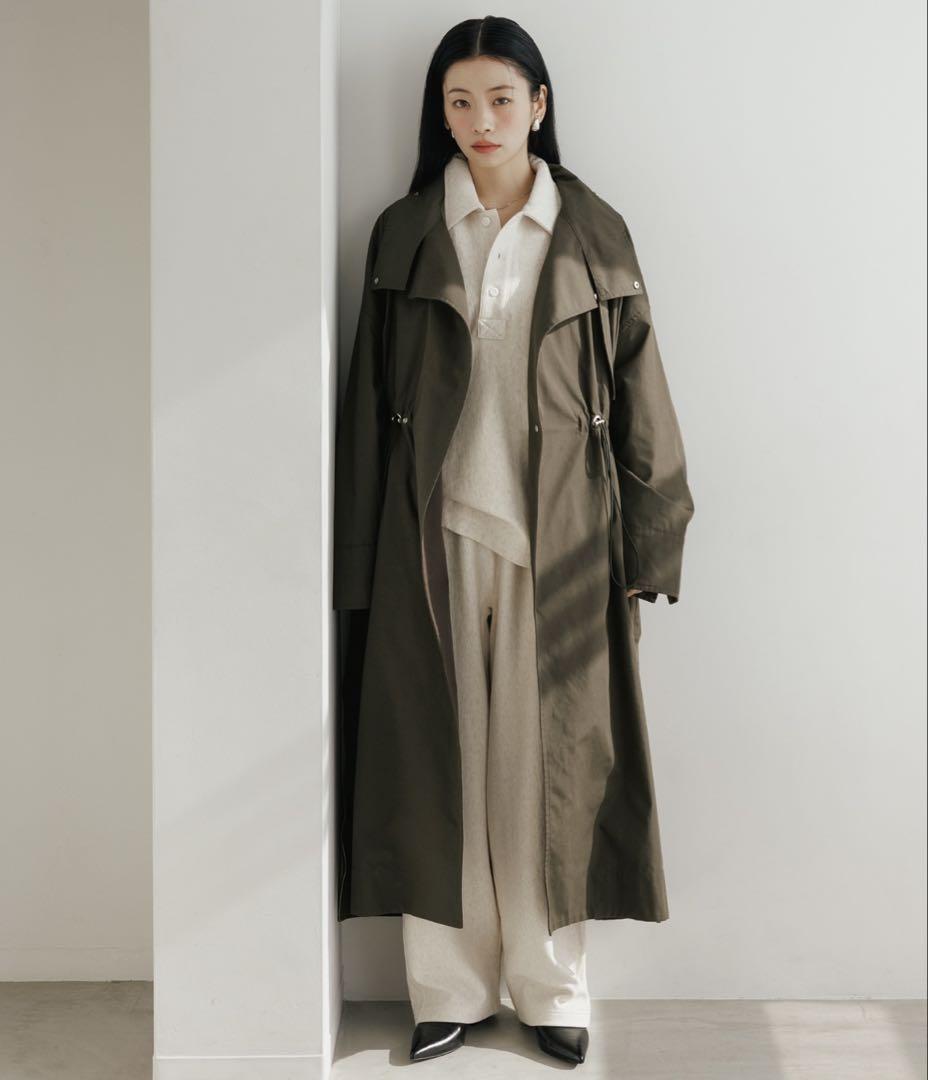 新品★ADAM ET ROPE' FEMME スタンドカラーロングモッズコート