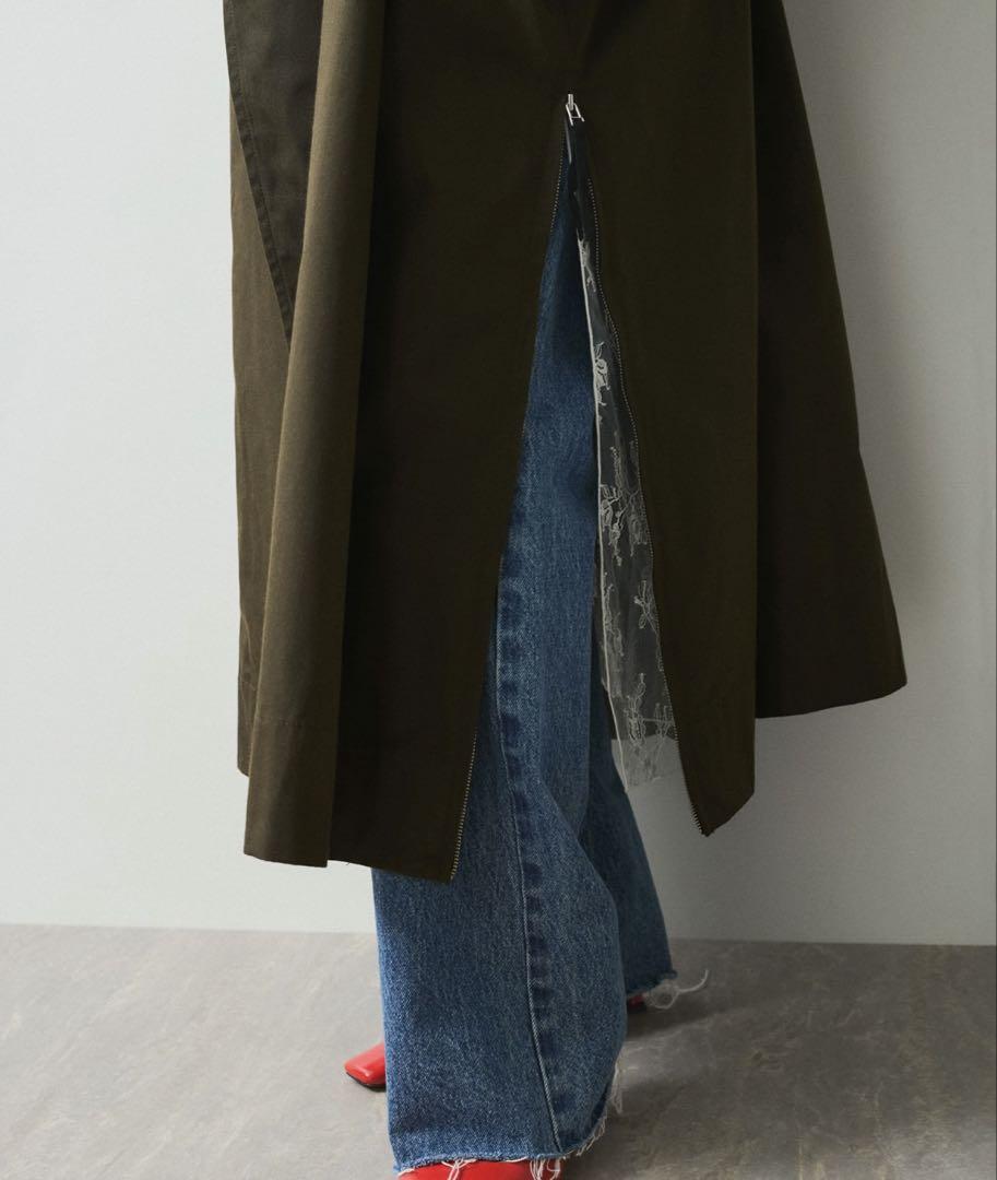 新品★ADAM ET ROPE' FEMME スタンドカラーロングモッズコート