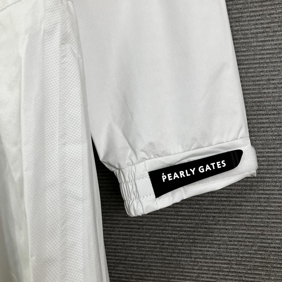 新品 PEARLY GATES バックロゴ レインコート 0 ホワイトAQUAX