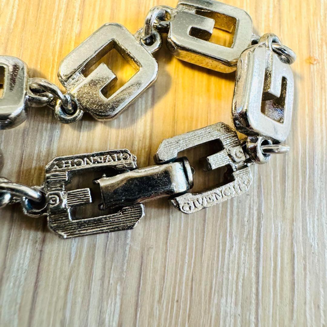 【美品】GIVENCHY ジバンシー　Gロゴ　シルバー　ブレスレット