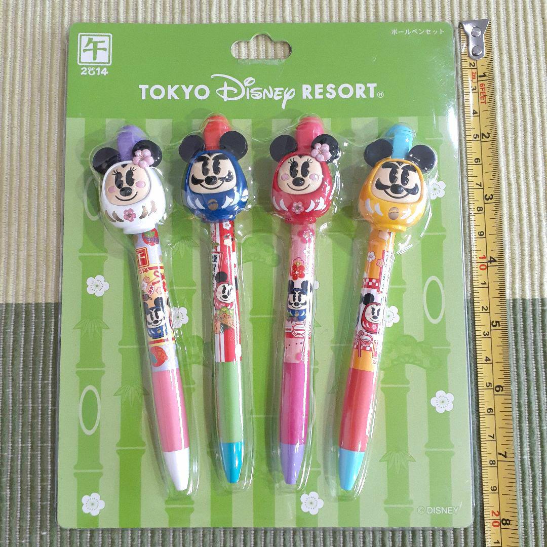 ディズニー　ボールペン　正月　2014年　午　だるま　ミッキー　ステーショナリー