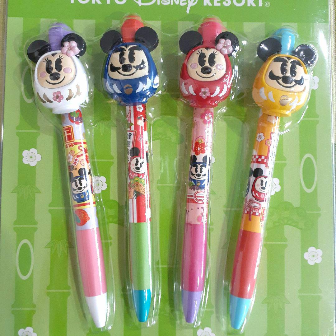 ディズニー　ボールペン　正月　2014年　午　だるま　ミッキー　ステーショナリー