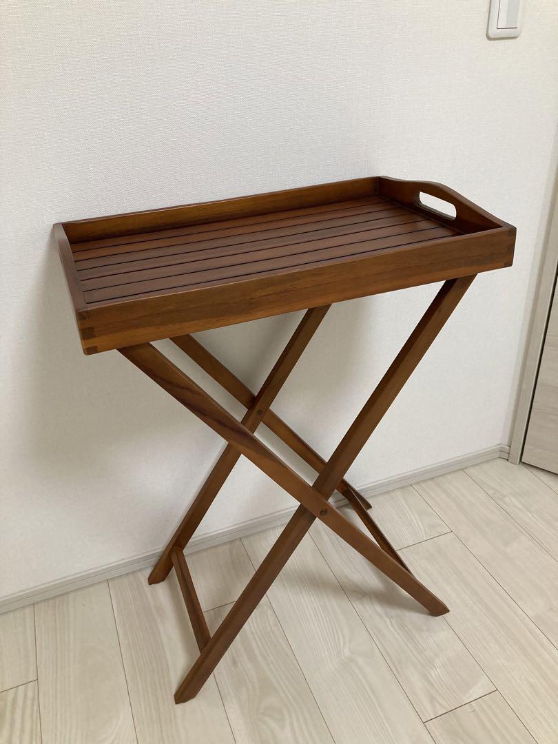 【美品】スキャンティーク　脚付きトレイ
