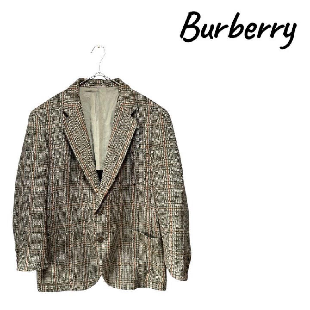 Burberry 80s〜90sグレンチェックツイート柄 テーラードジャケットL・BURBERRY