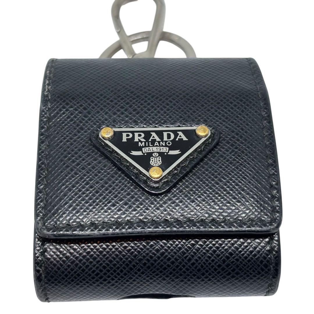 ☆PRADA☆プラダ サフィアーノレザー airpods ヘッドホンケース PRADA プラダ イヤホンケース AIR Podsケース サフィアーノ