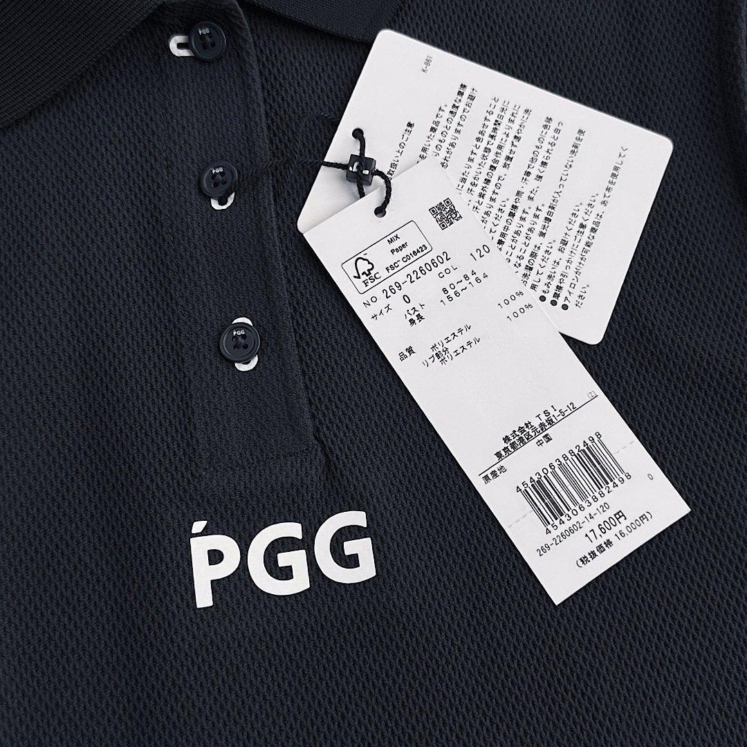 【全品送料無料】 158 PGG 新品タグ付き ノースリーブポロシャツ ダークネイビー 0 レディースウェア