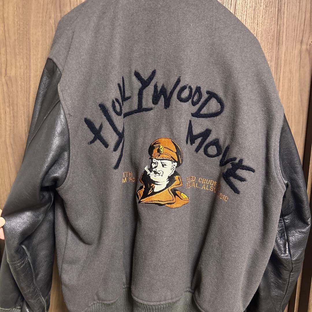 超 ! 80年代ヴィンテージハリウッドムーブバーシティ革ジャケットLサイズ WWW_SHINETEETH_COM