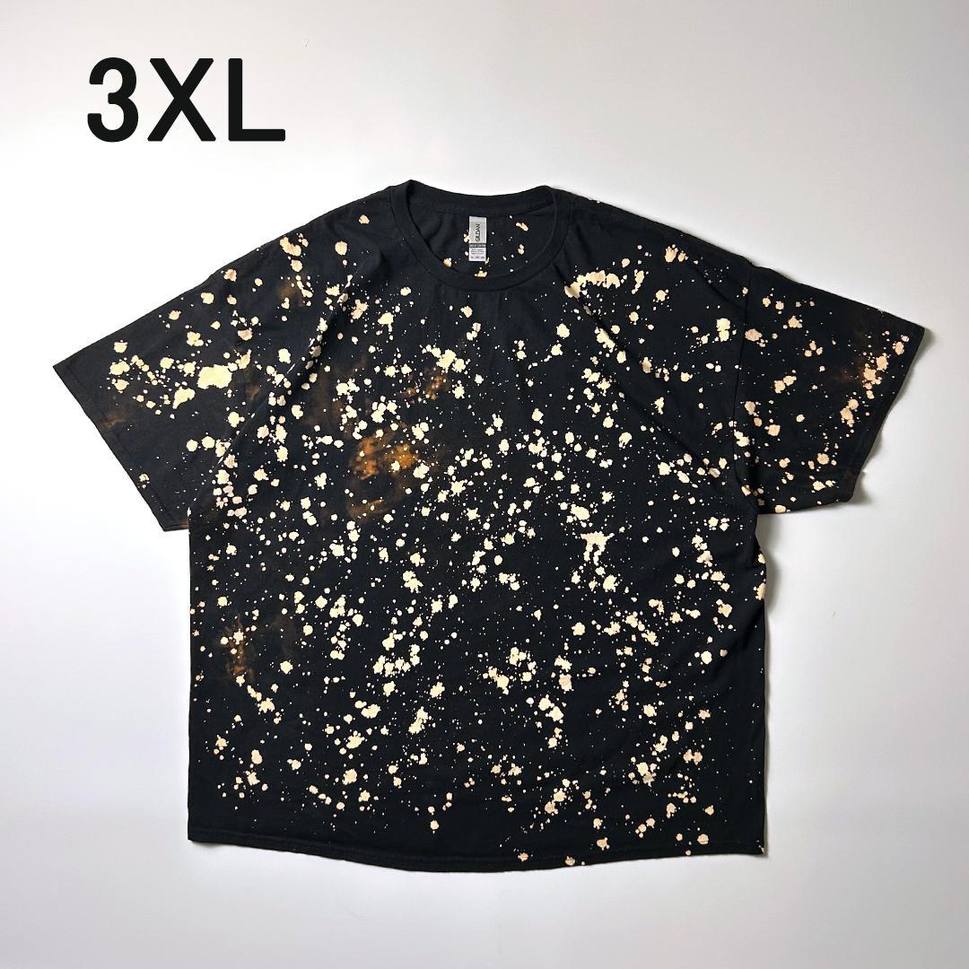 ジャージーズ Tシャツ 3XL ブラック ブリーチ ペイント ギャラクシー柄