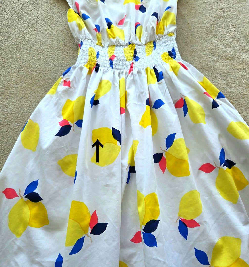kate spade レモン柄 ノースリーブワンピース M 【美品】 kate spade レモンプリント ノースリーブワンピース M 美品
