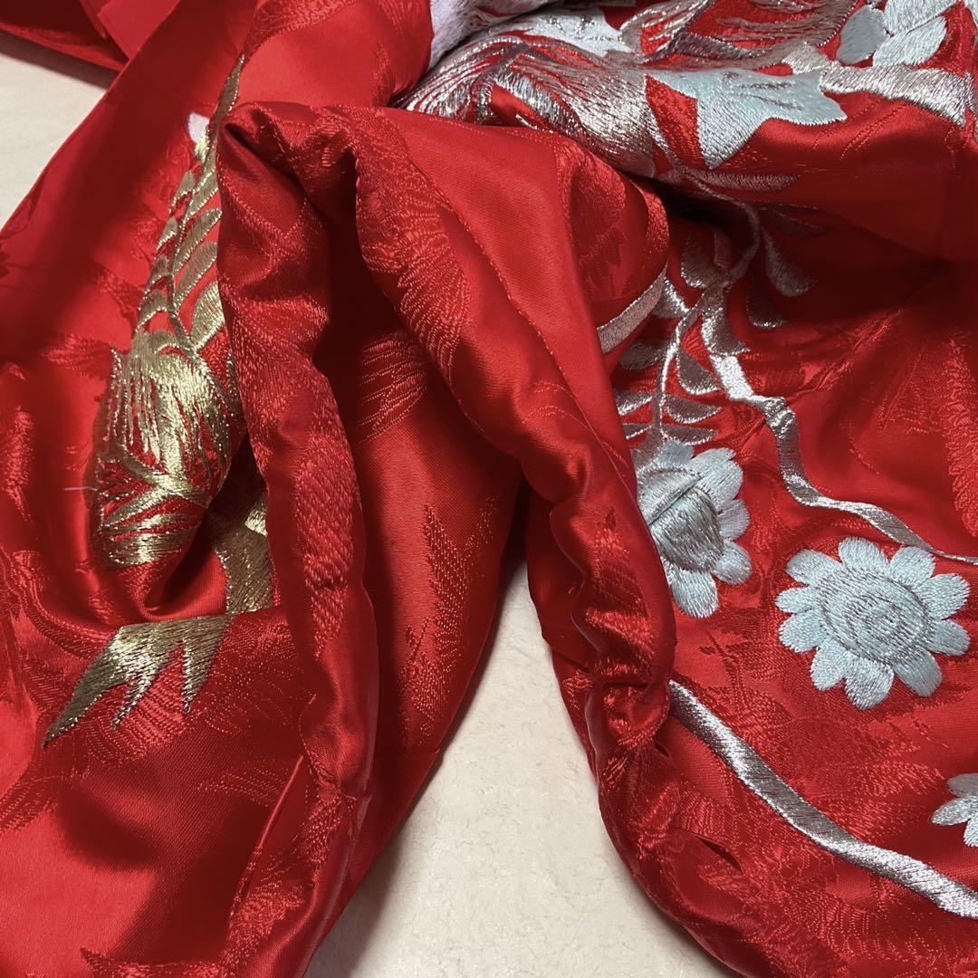 C145正絹　色掛下　刺繍　ウエディング　花嫁衣装　着物