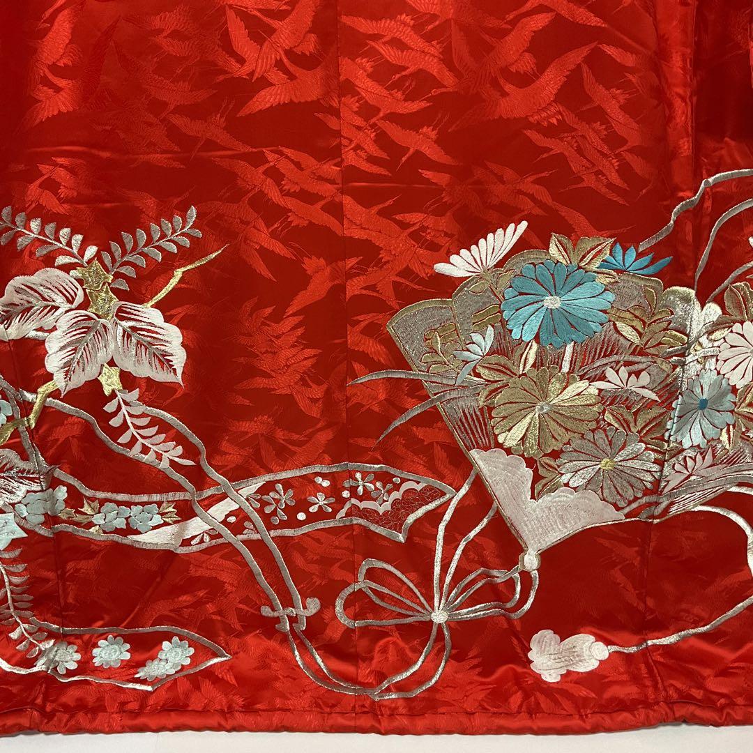 C145正絹　色掛下　刺繍　ウエディング　花嫁衣装　着物