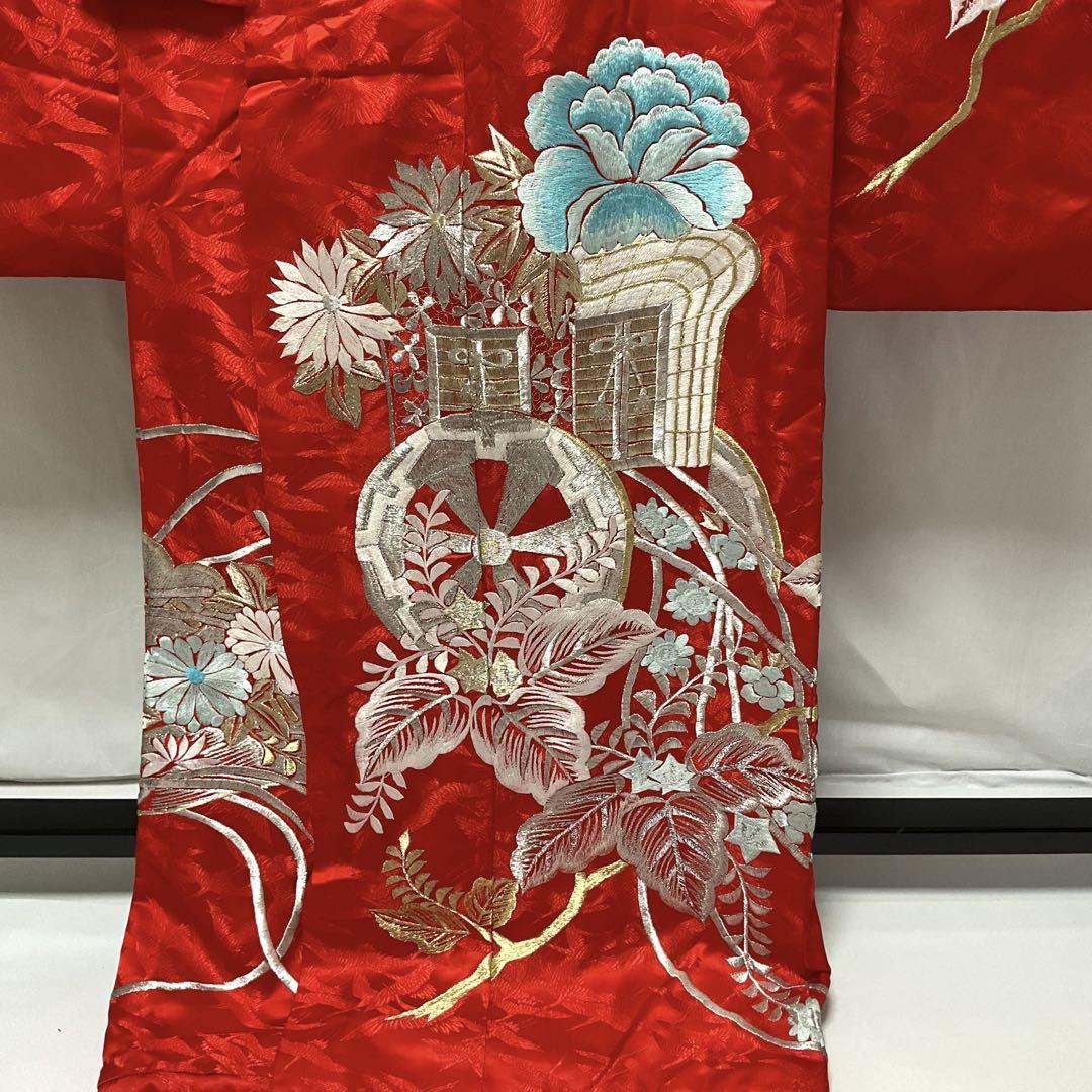 C145正絹　色掛下　刺繍　ウエディング　花嫁衣装　着物