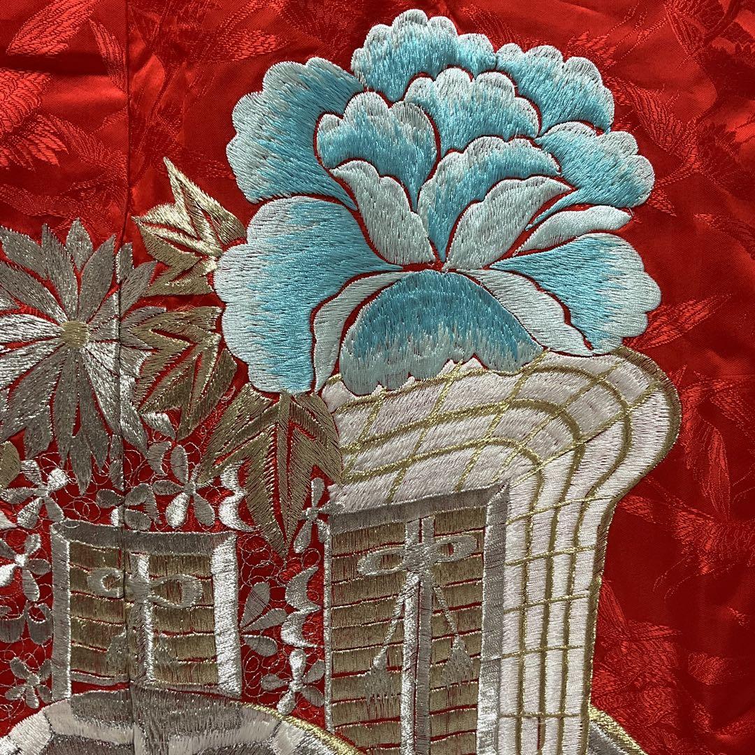 C145正絹　色掛下　刺繍　ウエディング　花嫁衣装　着物