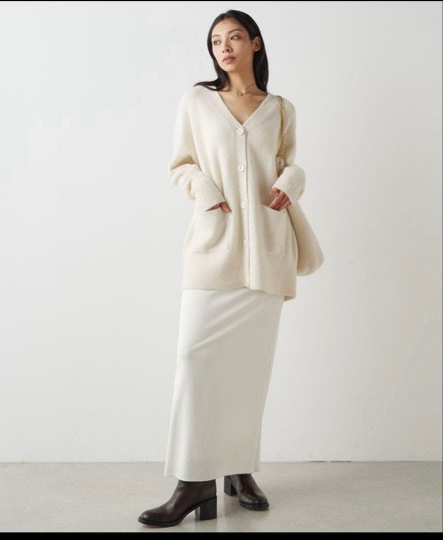 ウィムガゼット ジャージーIラインロングスカートFREE SIZE・Whim Gazette