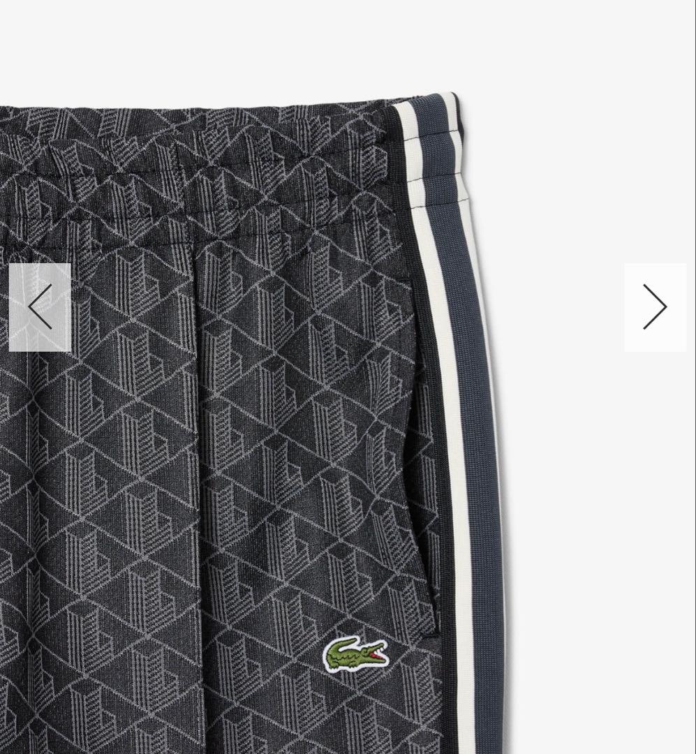 lacoste モノグラムジャカードトラックパンツ black