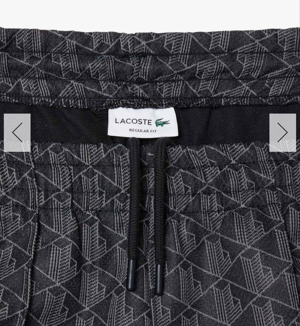 lacoste モノグラムジャカードトラックパンツ black