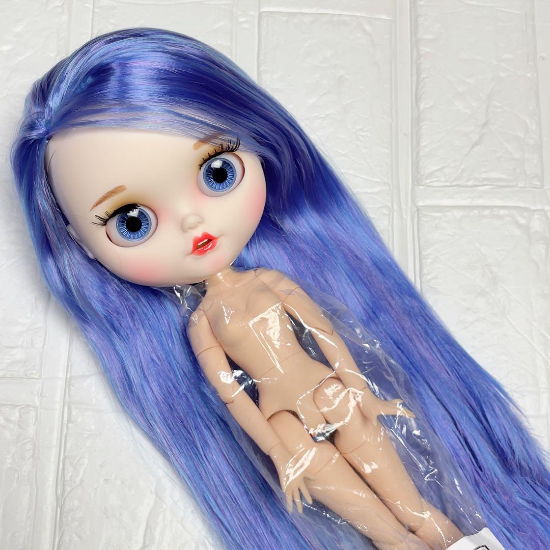 ❤️アイシードール❤️ブルーパープルミックスストレート　オープンマウス