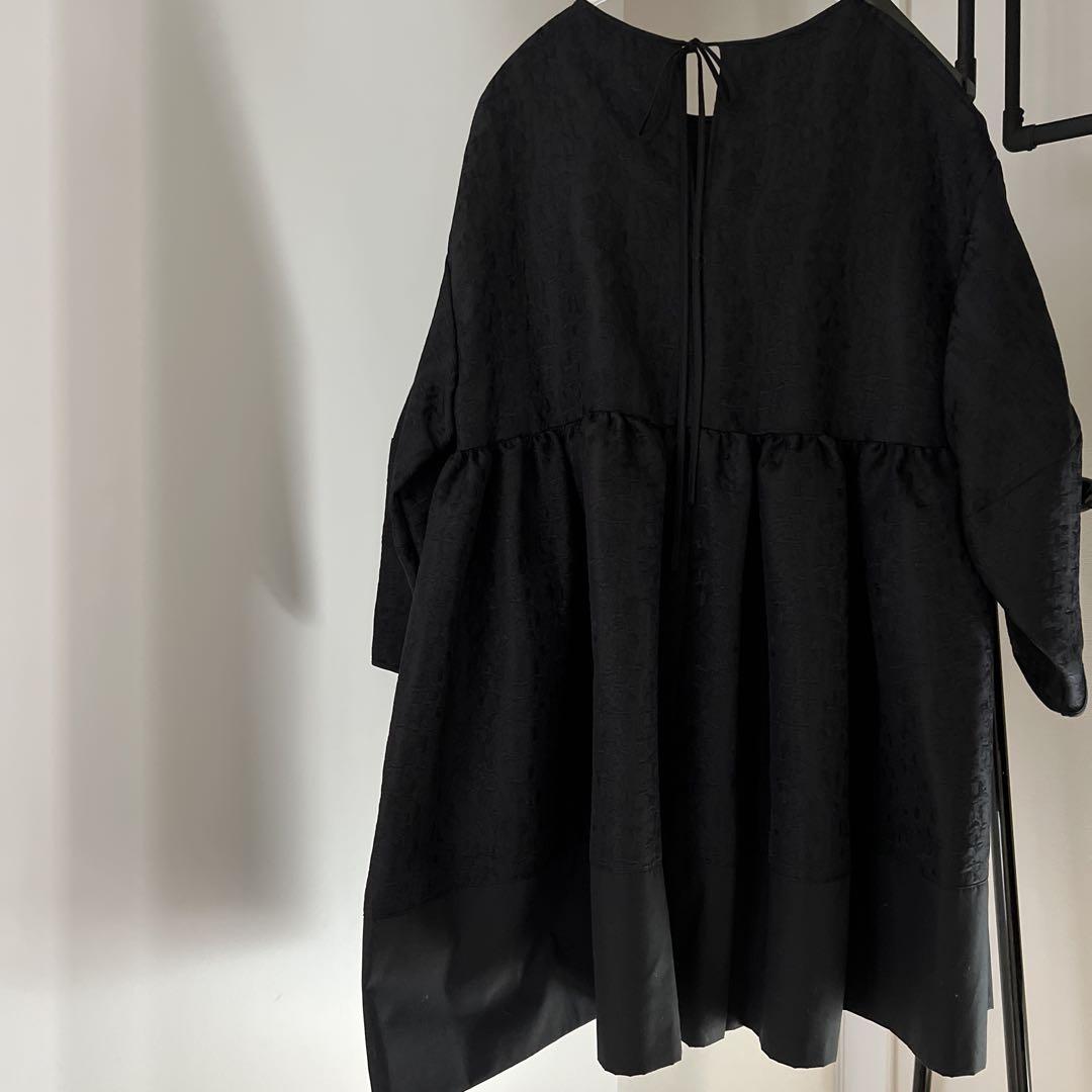 【極美品】cen. ジャガード　 チュニック　セレモニー　日本製　ブラック