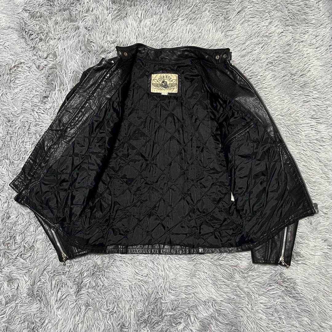 FOOR STEP シングルライダース レザー ジャケット ブラック Lサイズ