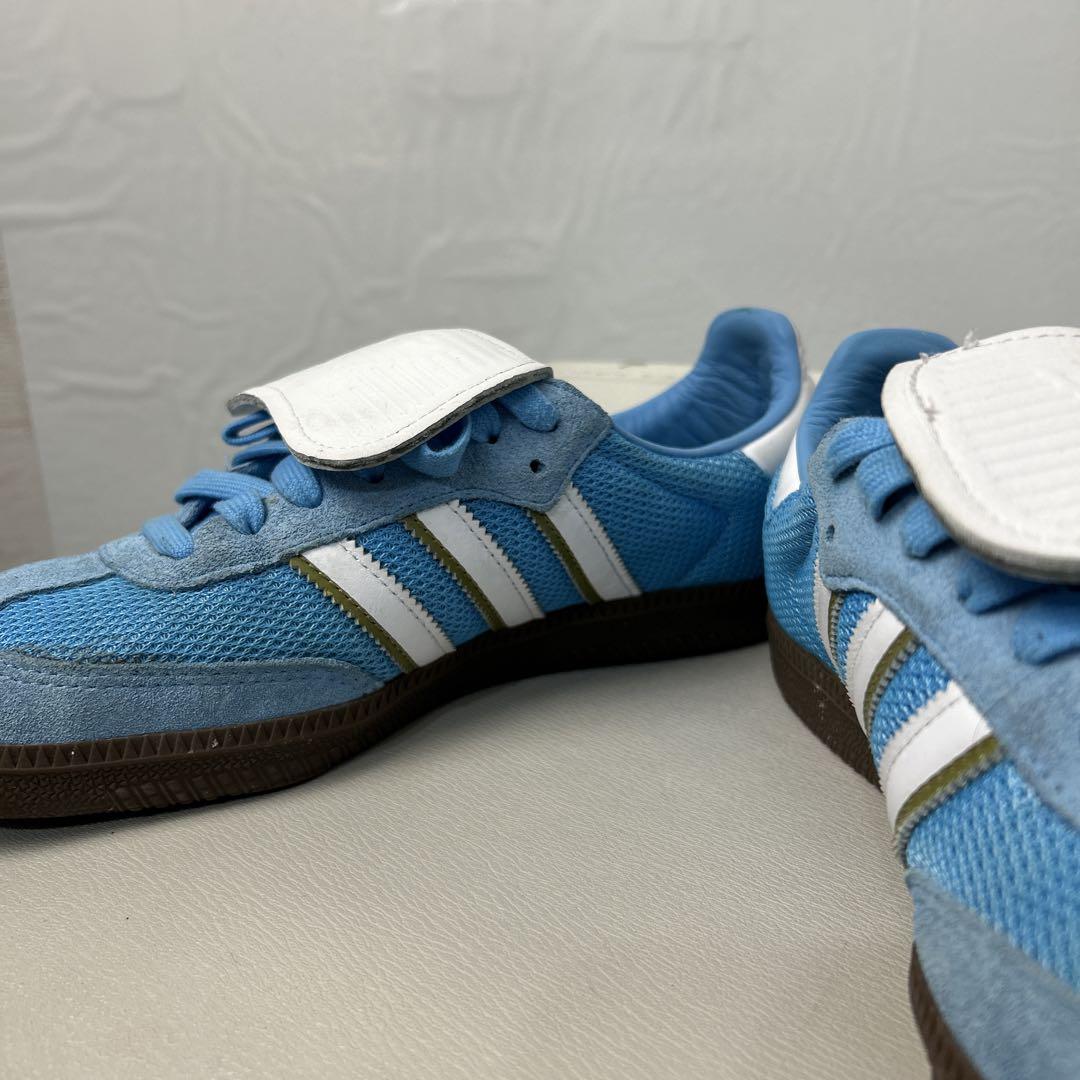 アディダスadidas samba LTサンバ　ロングタン　ブルー水色26.5