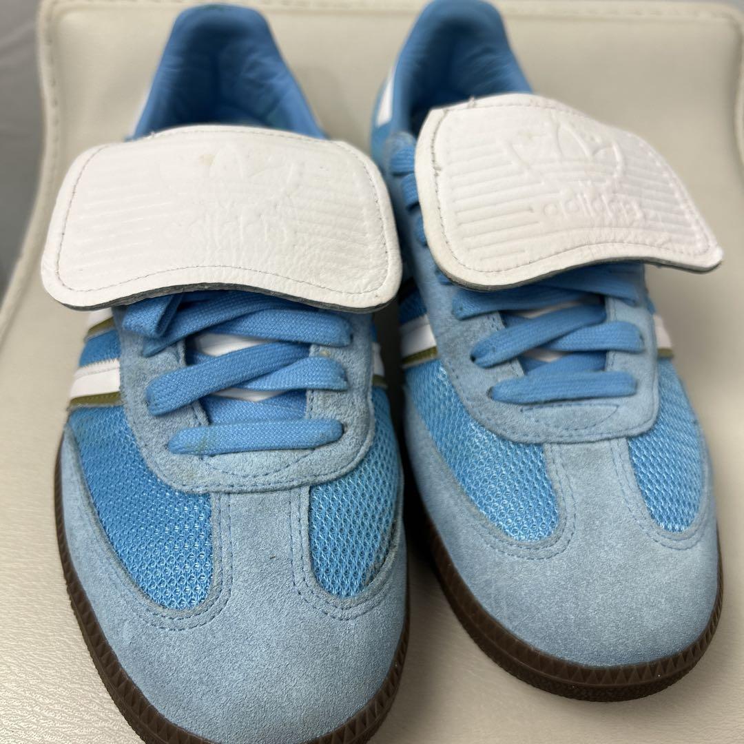 アディダスadidas samba LTサンバ　ロングタン　ブルー水色26.5