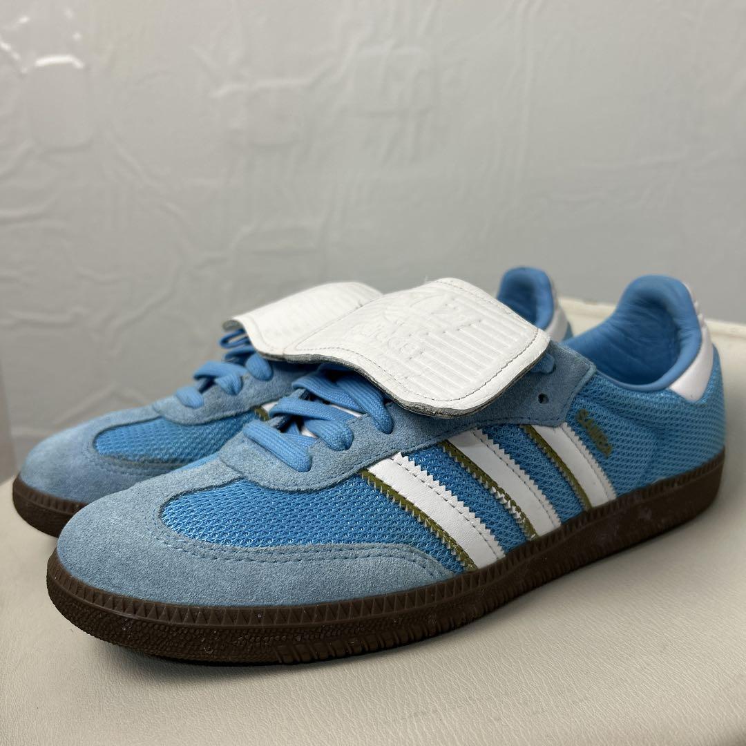 アディダスadidas samba LTサンバ　ロングタン　ブルー水色26.5
