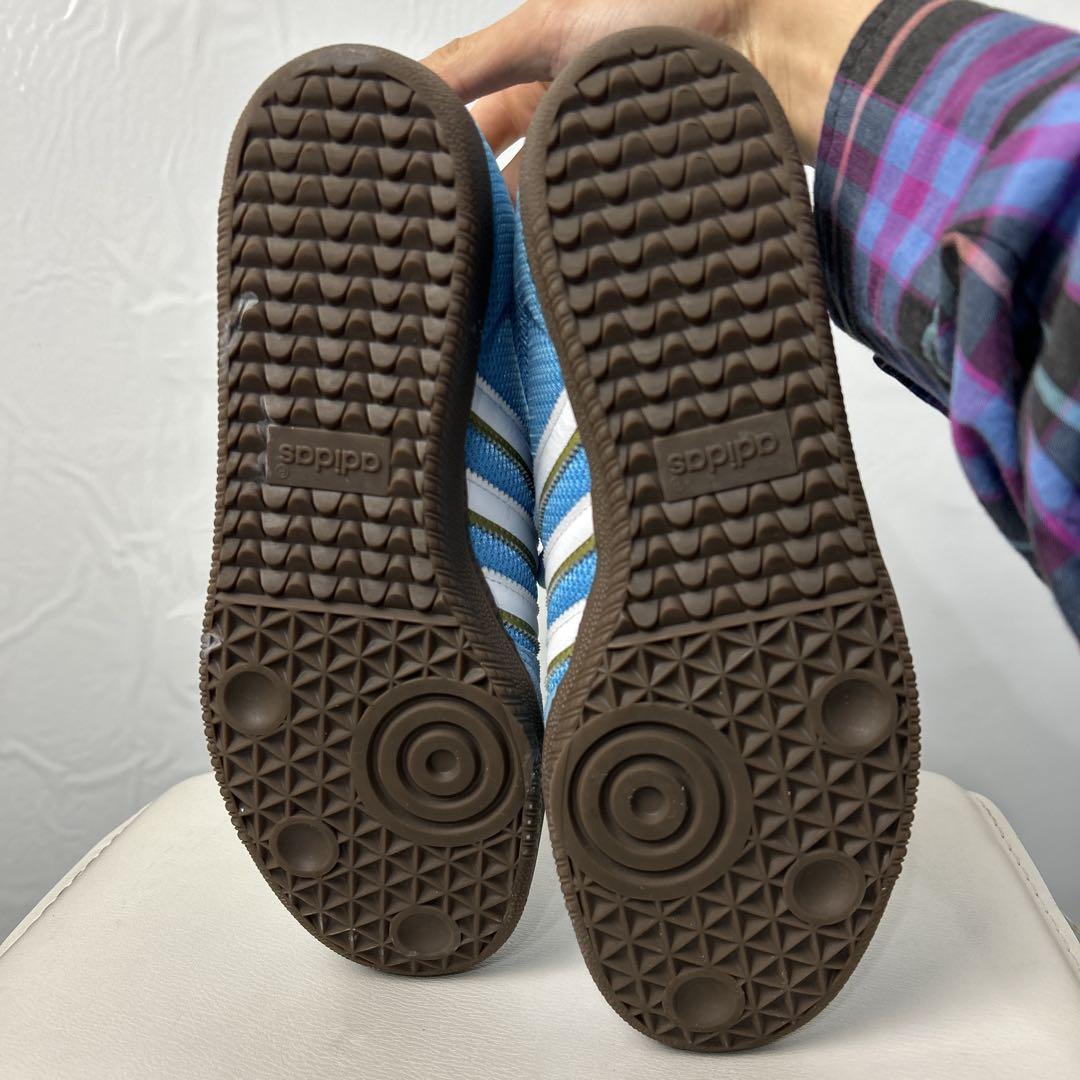 アディダスadidas samba LTサンバ　ロングタン　ブルー水色26.5